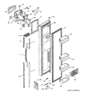 FREEZER DOOR Diagram and Parts List for PCG21MIMFFWW  General Electric Refrigerator