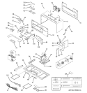 CASE & INTERIOR PARTS Diagram and Parts List for JVM1190AY004  General Electric Microwave