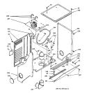 DRYER CABINET & MOTOR Diagram and Parts List for WSM2420TCAWW  General Electric Washer Dryer Combo