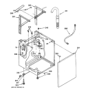 WASHER CABINET Diagram and Parts List for WSM2420TCAWW  General Electric Washer Dryer Combo