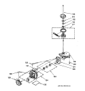 MOTOR & TRANSMISSION ASSEMBLY Diagram and Parts List for WSM2420TCAWW  General Electric Washer Dryer Combo