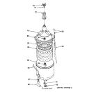 TUB Diagram and Parts List for WSM2420TCAWW  General Electric Washer Dryer Combo