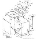 CABINET, COVER & FRONT PANEL Diagram and Parts List for WBSE3120B3WW  General Electric Washer