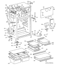 CABINET Diagram and Parts List for GTS18HCMDRWW  General Electric Refrigerator