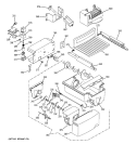 Part Location Diagram of WR17X12130 GE Ice Bucket and Auger Assembly
