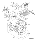 ICE MAKER & DISPENSER Diagram and Parts List for GSS25PGMFBB  General Electric Refrigerator