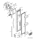 FREEZER DOOR Diagram and Parts List for GSS25TGMFBB  General Electric Refrigerator