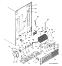 SEALED SYSTEM & MOTHER BOARD Diagram and Parts List for PCG23NJMFFBB  General Electric Refrigerator