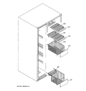 FREEZER SHELVES Diagram and Parts List for PSI23SCNAFBS  General Electric Refrigerator