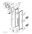 FREEZER DOOR Diagram and Parts List for PSI23NGNACC  General Electric Refrigerator