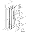 FRESH FOOD DOOR Diagram and Parts List for PSI23NGNACC  General Electric Refrigerator
