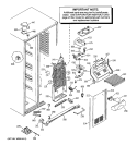FREEZER SECTION Diagram and Parts List for ESS25LGNACC  General Electric Refrigerator