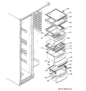 FRESH FOOD SHELVES Diagram and Parts List for ESS25LGNACC  General Electric Refrigerator