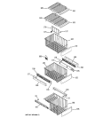 FREEZER SHELVES Diagram and Parts List for PSH23SGNAFBS  General Electric Refrigerator