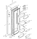 FRESH FOOD DOOR Diagram and Parts List for PSI23MGNAWW  General Electric Refrigerator