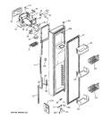FREEZER DOOR Diagram and Parts List for PSS27MGNACC  General Electric Refrigerator