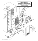 FREEZER SECTION Diagram and Parts List for PSW26SGNABS  General Electric Refrigerator