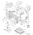 UPPER BODY Diagram and Parts List for JTP45CD1CC  General Electric Wall Oven