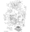 BODY WITH MICROWAVE SUPPORT Diagram and Parts List for JTP85WD1WW  General Electric Microwave Oven Combo