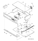 Part Location Diagram of WB36T10400 GE Control Panel with Touchpad