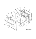 DOOR Diagram and Parts List for JMP28BC1WH  General Electric Range