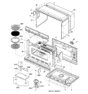 OVEN CAVITY PARTS Diagram and Parts List for SCBC2000CBB001  General Electric Microwave Oven Combo