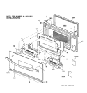 DOOR PARTS Diagram and Parts List for SCBC2001CSS001  General Electric Microwave Oven Combo