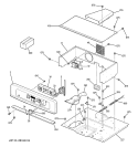 CONTROL PANEL & COOKTOP Diagram and Parts List for JKP28BF1BB  General Electric Range