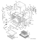 BODY PARTS Diagram and Parts List for JT912WF1WW  General Electric Wall Oven