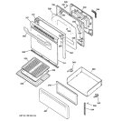 DOOR & DRAWER PARTS Diagram and Parts List for JBP61BD5WH  General Electric Range