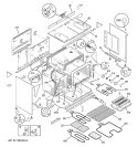 BODY PARTS Diagram and Parts List for JCP67Y5WW  General Electric Range