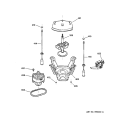 SUSPENSION, PUMP & DRIVE COMPONENTS Diagram and Parts List for EWA3000B2WW  General Electric Washer