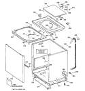 CABINET, COVER & FRONT PANEL Diagram and Parts List for WWSE5200B2CC  General Electric Washer