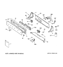 CONTROLS & BACKSPLASH Diagram and Parts List for WLE6000B2WW  General Electric Washer