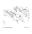 CONTROLS & BACKSPLASH Diagram and Parts List for WLE6500B2WW  General Electric Washer