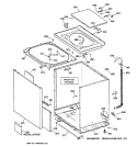 CABINET, COVER & FRONT PANEL Diagram and Parts List for WNCD2050A2WC  General Electric Washer
