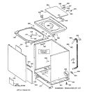 CABINET, COVER & FRONT PANEL Diagram and Parts List for WPSB8060B1WW  General Electric Washer