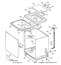CABINET, COVER & FRONT PANEL Diagram and Parts List for WSSE5210B2WW  General Electric Washer
