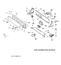 CONTROLS & BACKSPLASH Diagram and Parts List for WBXR3100B3WW  General Electric Washer