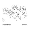 CONTROLS & BACKSPLASH Diagram and Parts List for WLE4000B2WW  General Electric Washer