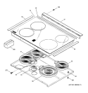 COOKTOP Diagram and Parts List for JSP57CF1CC  General Electric Range