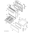 DOOR & DRAWER PARTS Diagram and Parts List for JBS27CC2CC  General Electric Range
