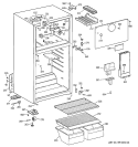 CABINET Diagram and Parts List for GTT18BBMFRCC  General Electric Refrigerator