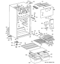CABINET Diagram and Parts List for GTT18FBMFRCC  General Electric Refrigerator