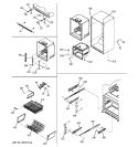 CASE PARTS Diagram and Parts List for PDS22SBNBS  General Electric Refrigerator