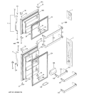 DOORS Diagram and Parts List for GTS18IBMARCC  General Electric Refrigerator