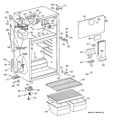 CABINET Diagram and Parts List for GTS15BCMFLAA  General Electric Refrigerator