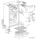 CABINET Diagram and Parts List for GTT16BBMFRWW  General Electric Refrigerator