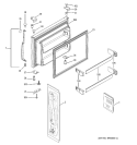 FREEZER DOOR Diagram and Parts List for GTG22FBMARWW  General Electric Refrigerator