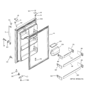 Part Location Diagram of WR02X10986 GE CAP SHELF FRONT FF 2LT